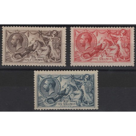 Gran Bretagna 1918 Allegoria cavalli marini la serie della tiratura Bradbury Wilkinson & Co