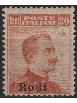 EGEO RODI 1917 20c orange without watermark MH*