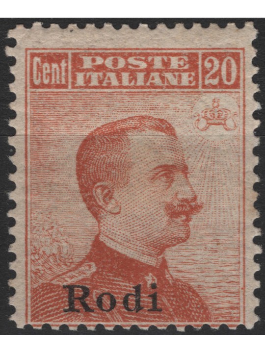 EGEO RODI 1917 20c orange without watermark MH*