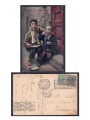 CARTOLINA Napoli Mangia maccheroni - Viaggiata 1923 con annullo speciale