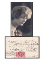 1920s Woman Postcard, Bleuet 842 – Pair, 10c Leoni
