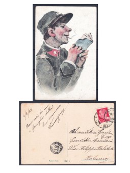 Humorous Military Postcard, 1930