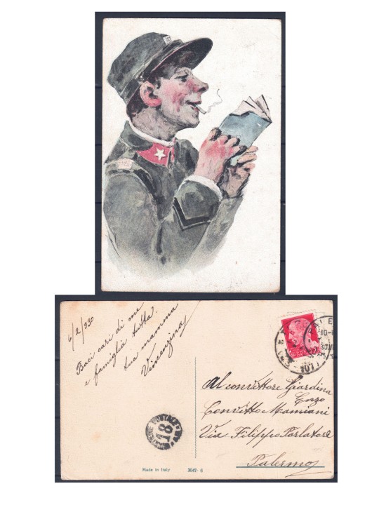 Humorous Military Postcard, 1930