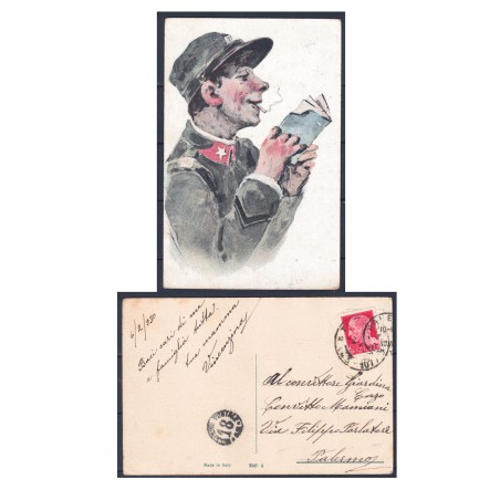 Humorous Military Postcard, 1930
