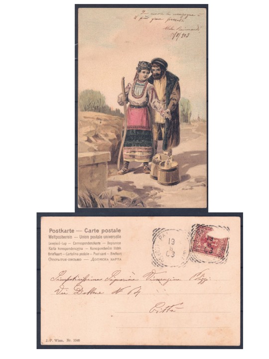 Cartolina 1903 Costumi Tradizionali