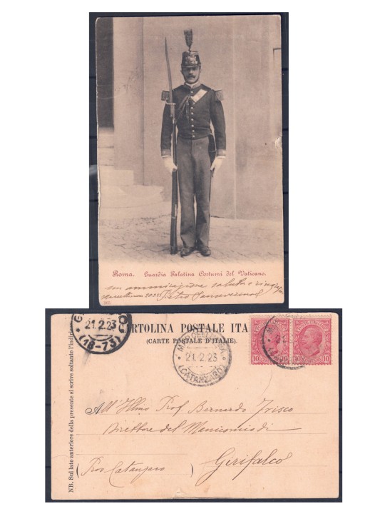 Postcard 1923 Palatine Guard Vatican Rome