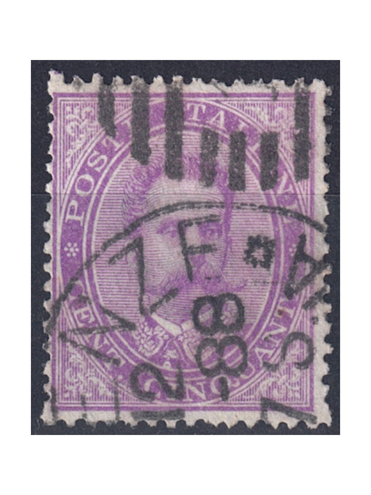 ITALIA REGNO 1879 Umberto I 50c violetto us