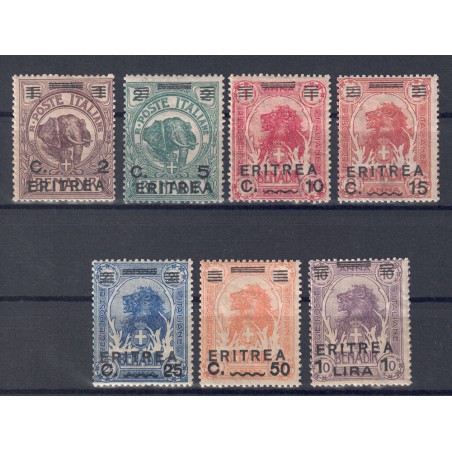 ERITREA 1922 Overprinted Somali stamps 7v MH*