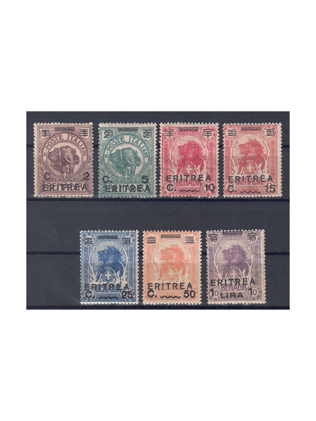 ERITREA 1922 Overprinted Somali stamps 7v MH*
