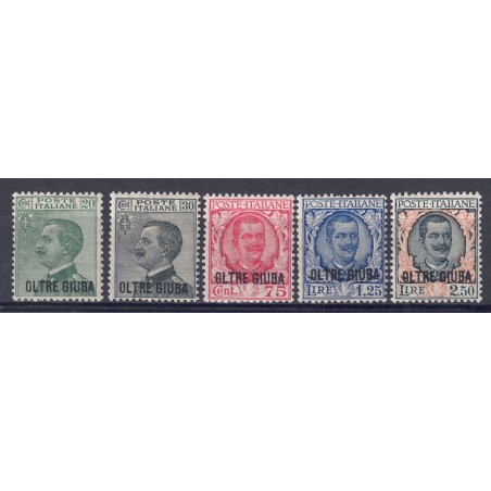 OLTRE GIUBA 1925-26 Serie ordinaria 5v MH*