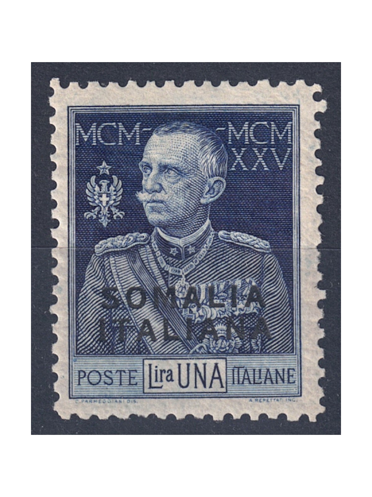 ITALIAN SOMALIA 1925-26 King's Jubilee 1£ dent. 11 MH*