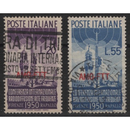 TRIESTE A 1950 Radiodiffusione 2v us