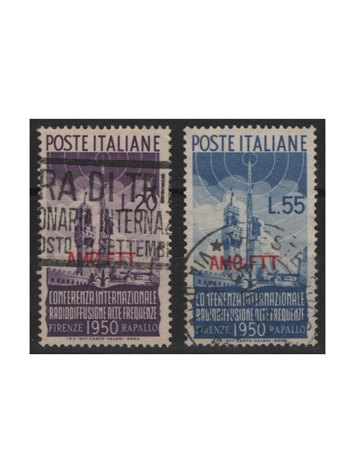 TRIESTE A 1950 Broadcasting 2v used