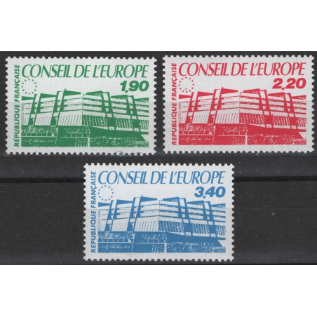 FRANCE 1986 Service (Council of Europe) 3v MNH**