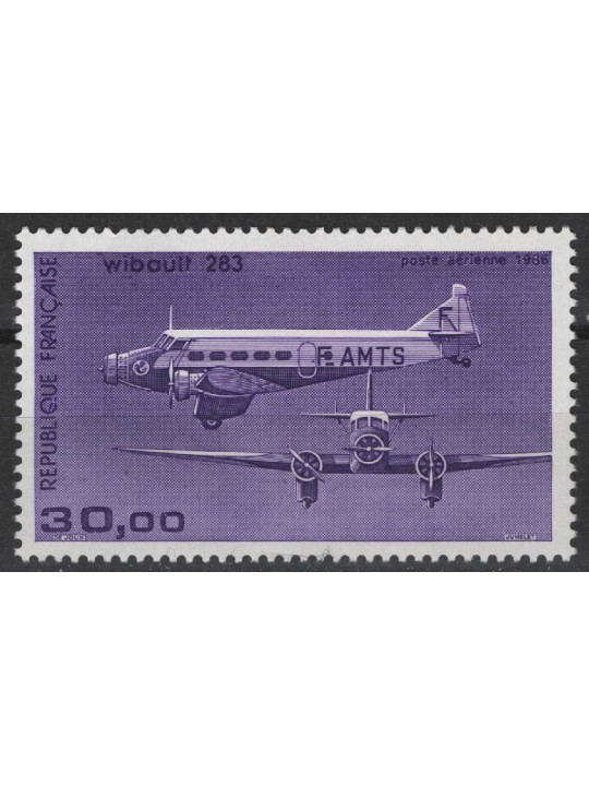 FRANCIA 1986 Trimotore Wibault 283 (carta fluorescente) MNH**
