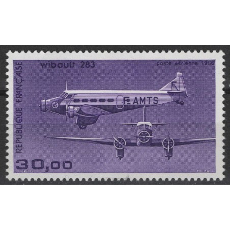FRANCIA 1986 Trimotore Wibault 283 (carta fluorescente) MNH**