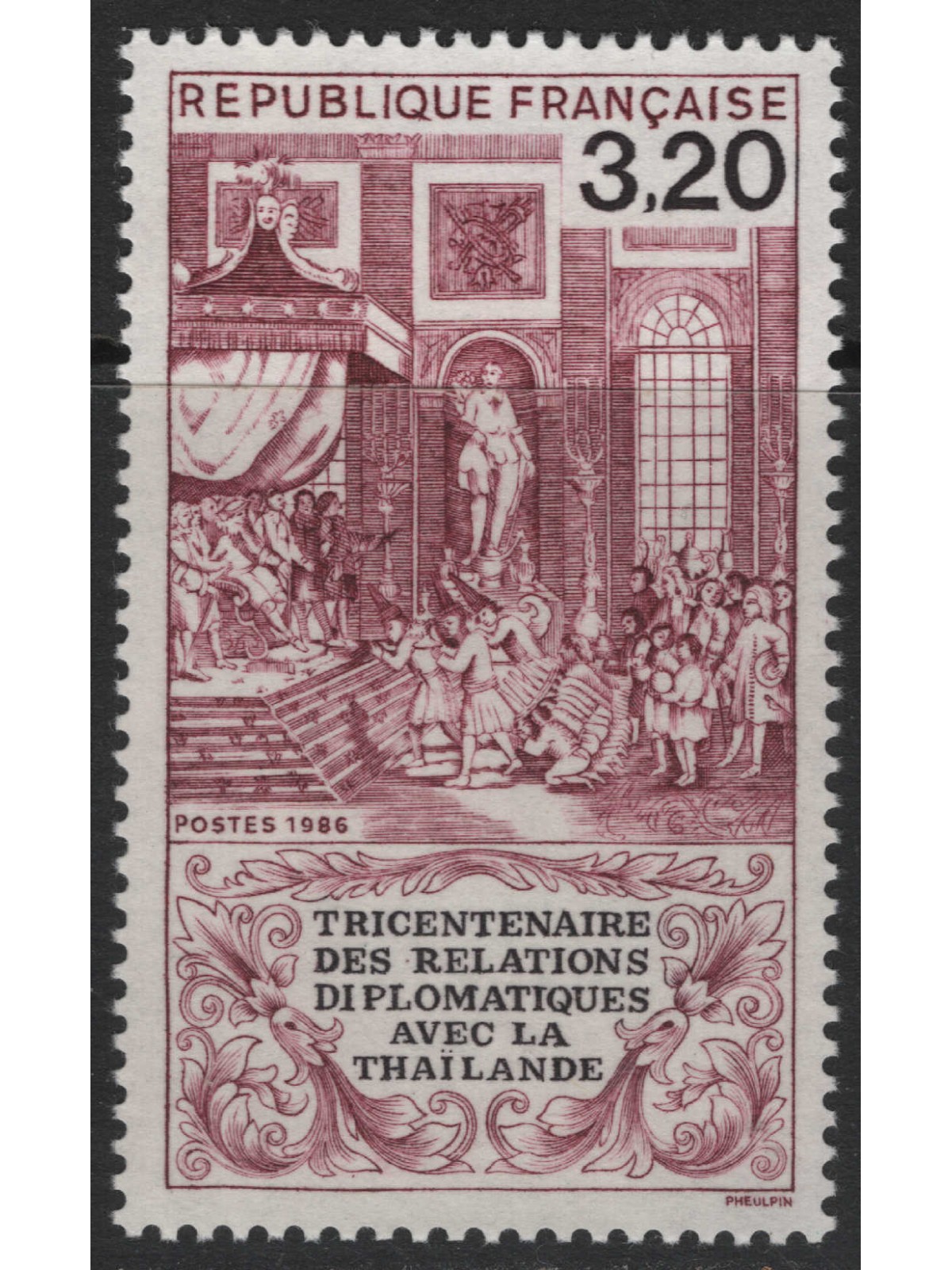 FRANCE 1986 Diplomatic Relations with Thailand MNH**