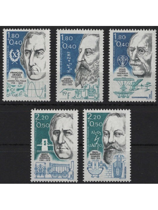 FRANCIA 1986 Personaggi Celebri 5v MNH**
