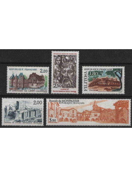 FRANCIA 1986 Serie Turistica 5v MNH**