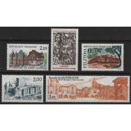 FRANCE 1986 Tourist Series 5v MNH**