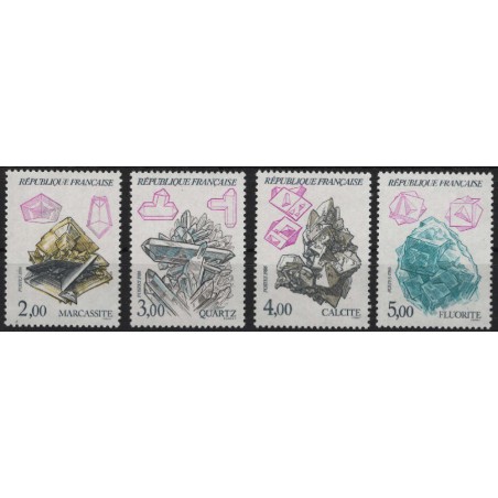FRANCE 1986 Nature in France (Minerals) 4v MNH**