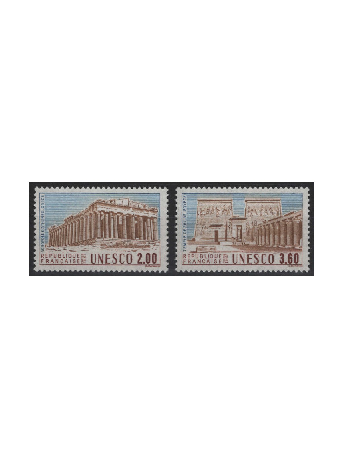 FRANCIA 1987 Francobolli di Servizio (UNESCO) 2v MNH**