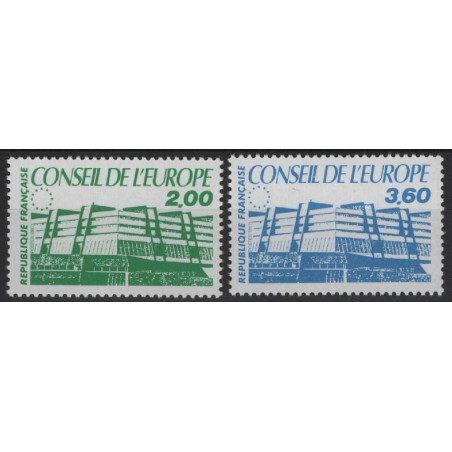 FRANCE 1987 Service (Council of Europe) 2v MNH**