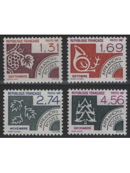 FRANCIA 1987 Preannullati (I Mesi dell'Anno - 3ª Serie) 4v MNH**