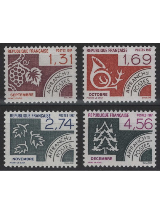 FRANCIA 1987 Preannullati (I Mesi dell'Anno - 3ª Serie) 4v MNH**