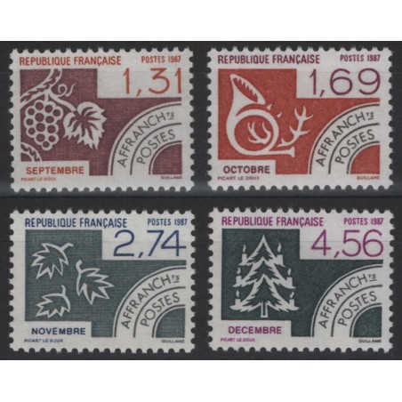 FRANCIA 1987 Preannullati (I Mesi dell'Anno - 3ª Serie) 4v MNH**