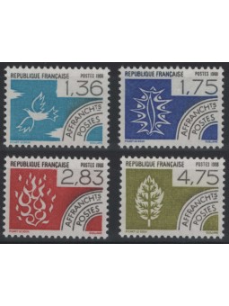FRANCE 1988 Pre-Cancelled (The four elements) 4v MNH**