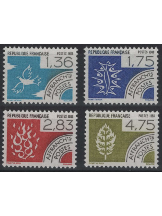 FRANCIA 1988 Preannullati (I quattro elementi) 4v MNH**