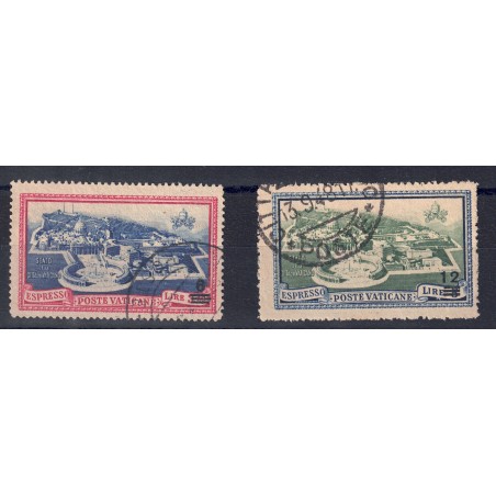 VATICANO 1946 Espressi soprastampati 2v us