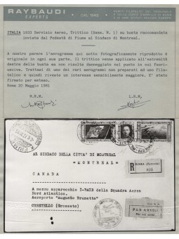 Italy (Kingdom) 6 June 1933 State Service Aerogramme Cat. € 35,000