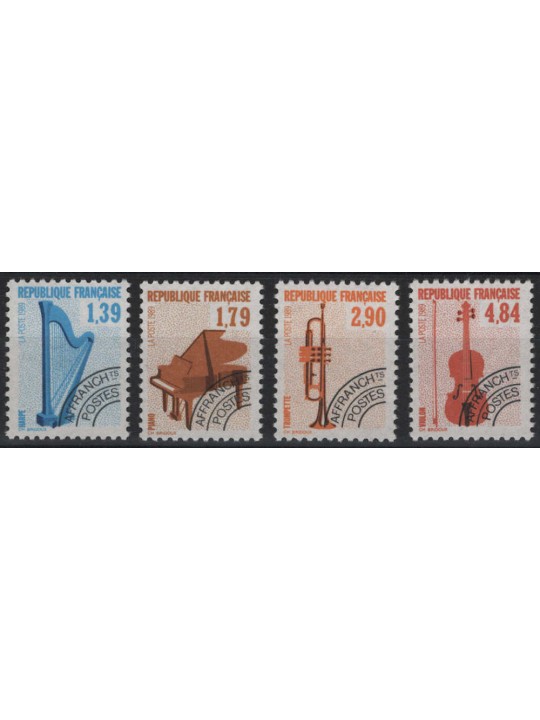 FRANCE 1989 Pre-Cancelled (Musical Instruments) 4v MNH**
