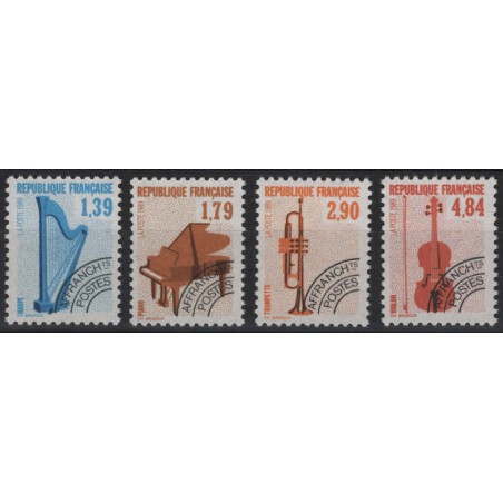 FRANCE 1989 Pre-Cancelled (Musical Instruments) 4v MNH**