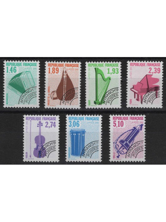 FRANCIA 1990 Preannullati (Strumenti Musicali) 7v MNH**