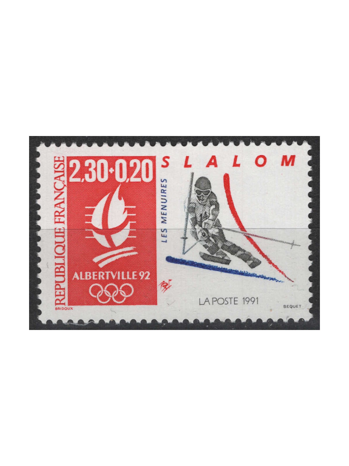 FRANCIA 1991 Giochi olimpici (Slalom) MNH**