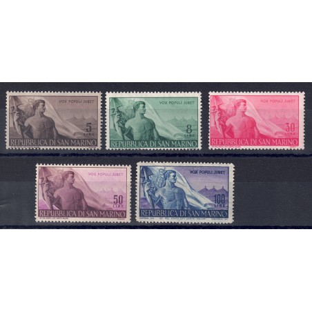 SAN MARINO 1948 Work 5v MNH**