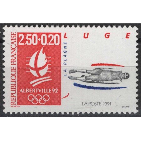 FRANCIA 1991 Giochi olimpici (Slittino) MNH**