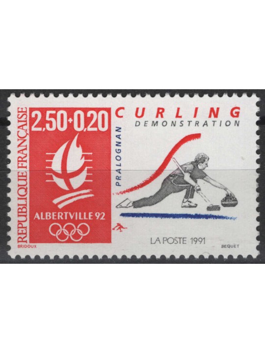 FRANCE 1991 Olympic Games (Curling) MNH**