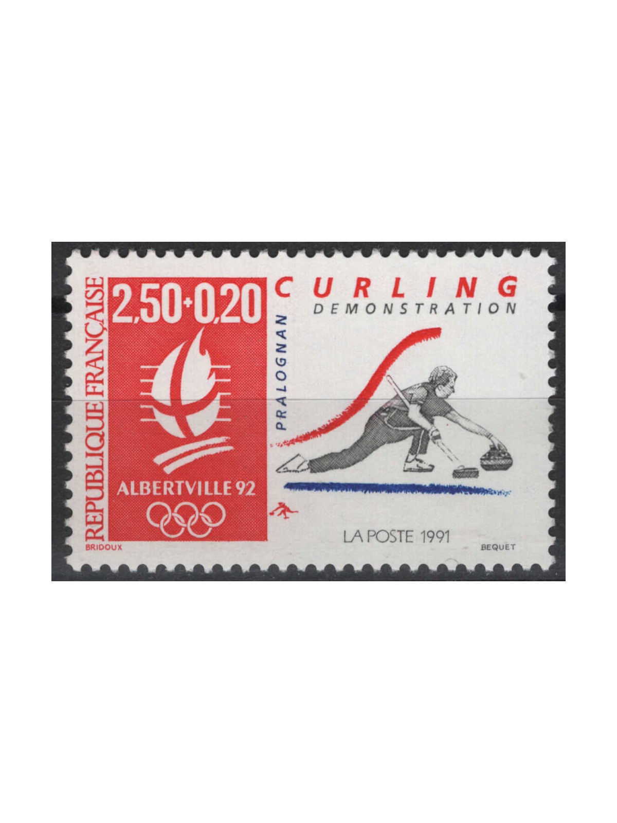 FRANCIA 1991 Giochi olimpici (Curling) MNH**