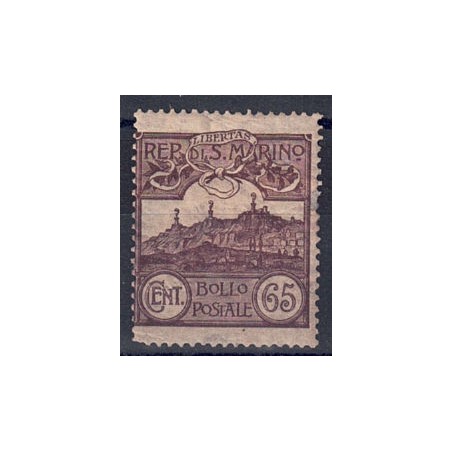 SAN MARINO 1903 65c brown MH*
