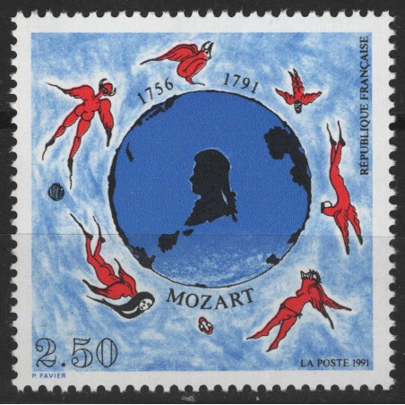 FRANCE 1991 Wolfgang Amadeus Mozart MNH**
