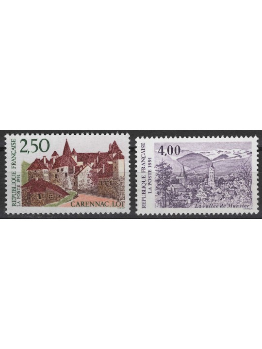 FRANCIA 1991 Serie turistica 2v MNH**