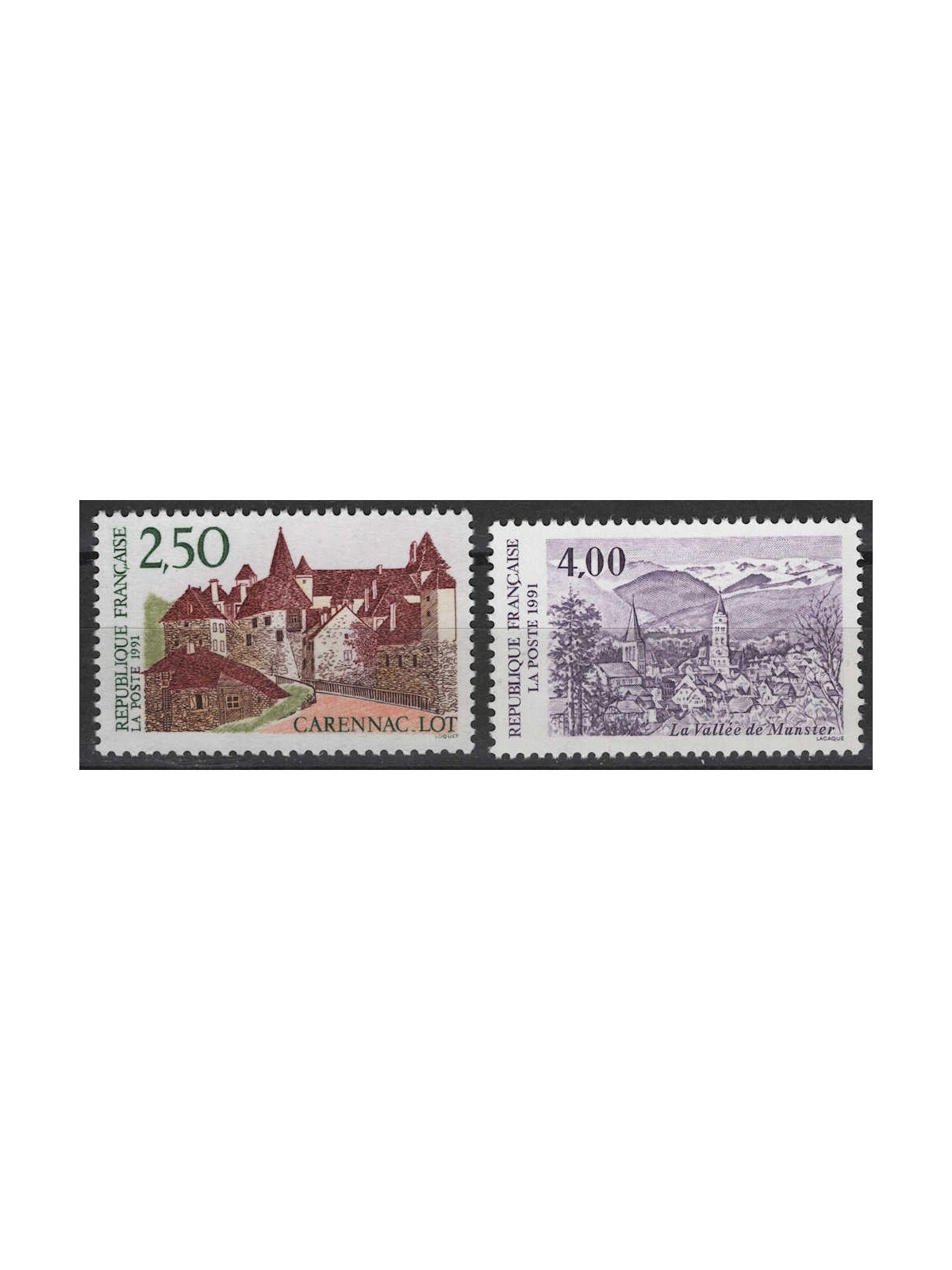 FRANCE 1991 Tourist Series 2v MNH**