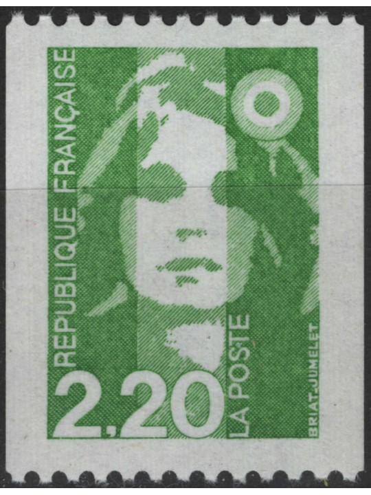 FRANCE 1991 Marianne of the Bicentenary (2.20 green coil) MNH**