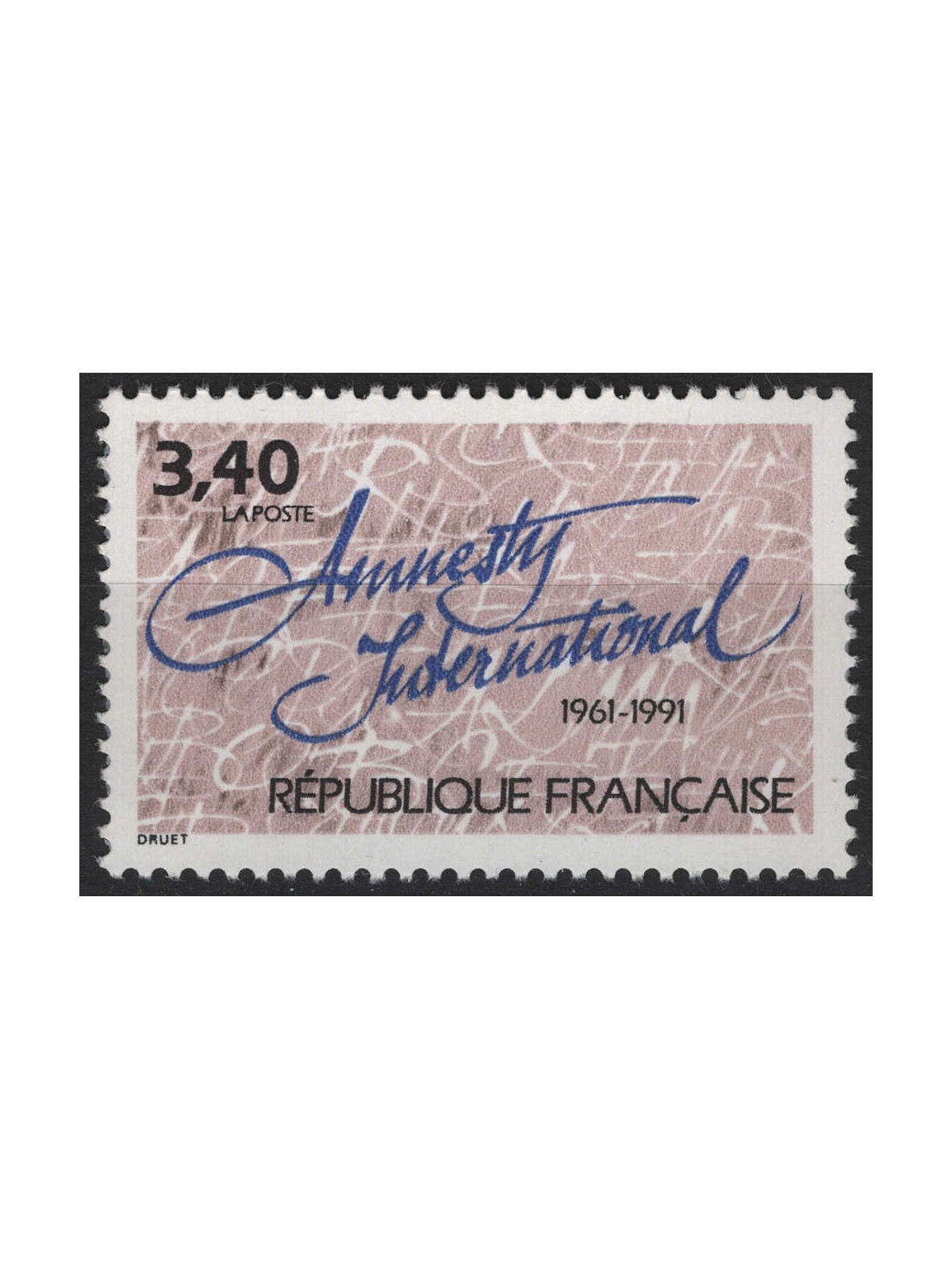 FRANCIA 1991 Amnesty International MNH**