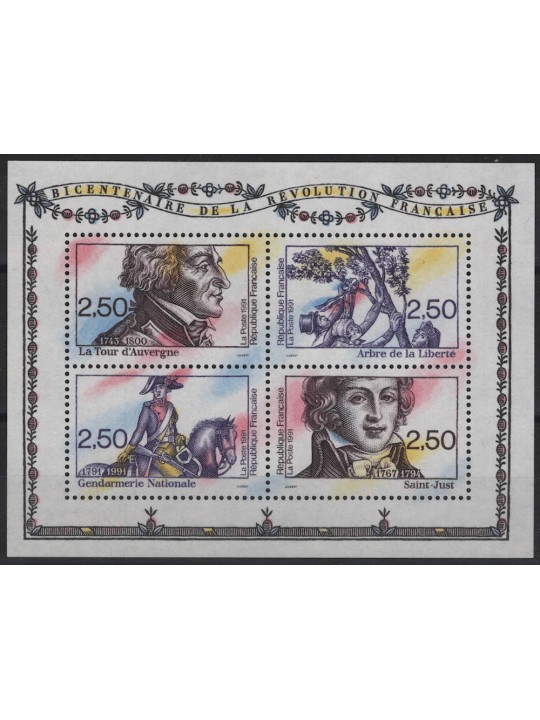 FRANCIA 1991 Rivoluzione Francese BF MNH**