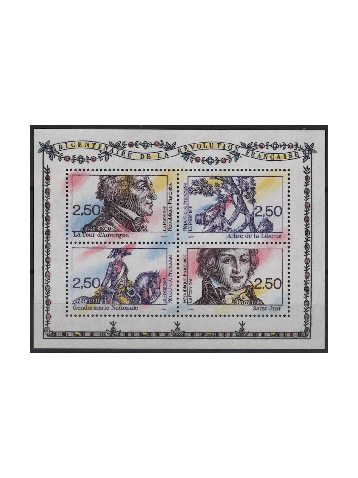 FRANCE 1991 French Revolution s/s MNH**